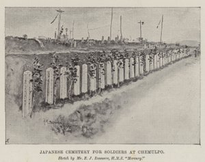 Cementerio japonés para soldados en Chemulpo de Henry Charles Seppings Wright